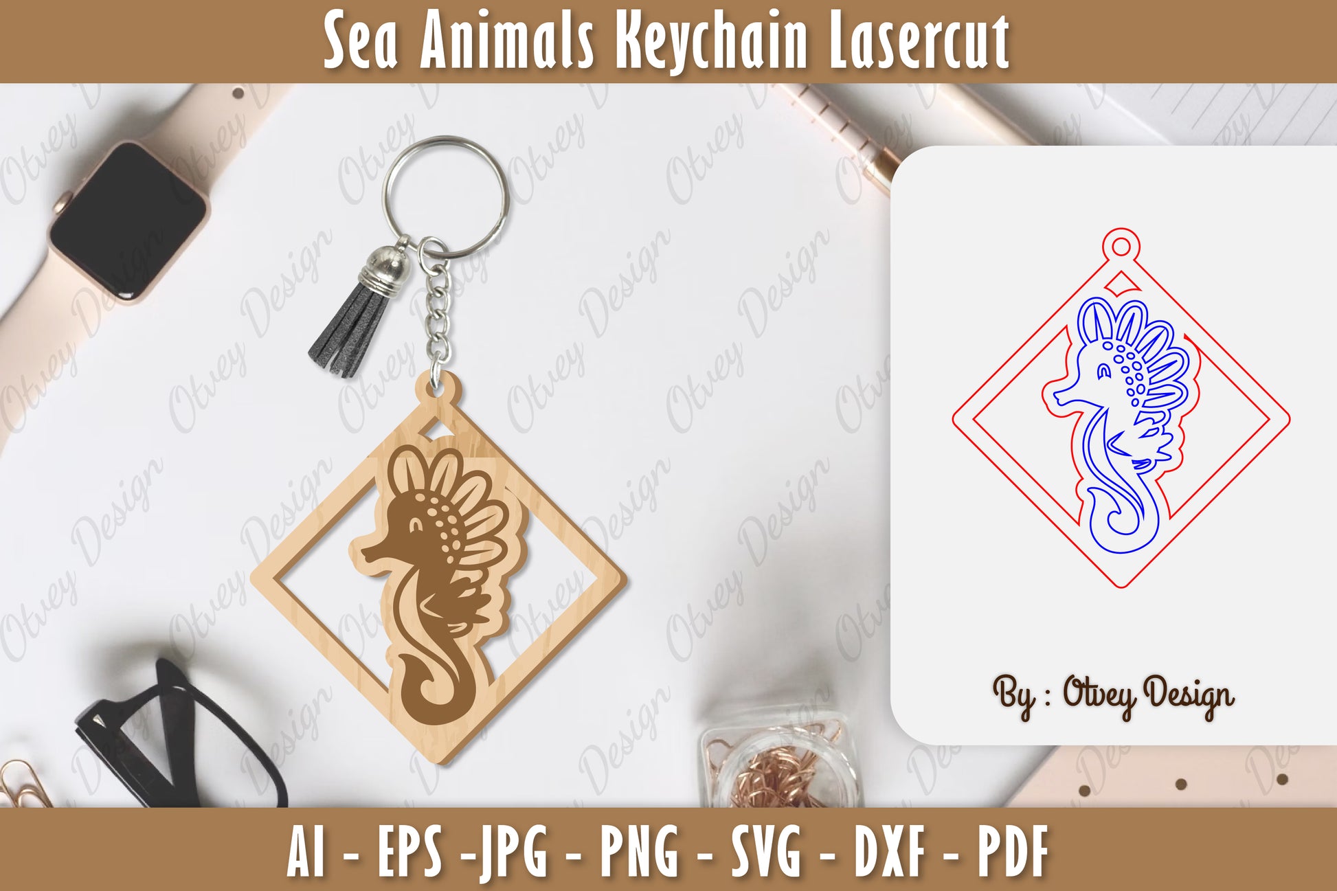 Keychain Sea Animals Laser Cut SVG Bundle 55 - CraftNest - Digital Crafting and Art