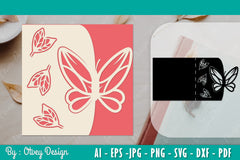 Greeting Card Butterfly Papercut SVG Bundle 20 - CraftNest - Digital Crafting and Art