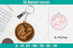 Ski Keychain Lasercut SVG Bundle 4 - CraftNest - Digital Crafting and Art