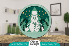 Snowman 3D Layered Lasercut SVG Bundle 2 - CraftNest - Digital Crafting and Art