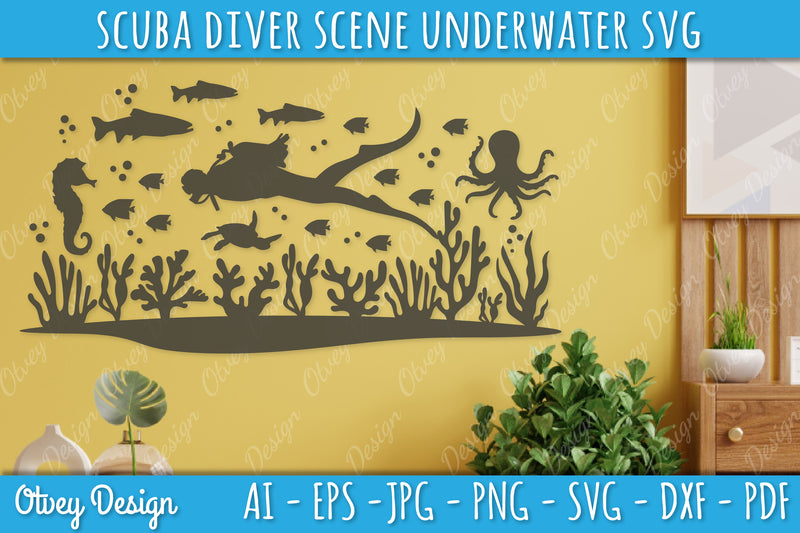 Scuba Diver Underwater World SVG Bundle 8 - CraftNest - Digital Crafting and Art