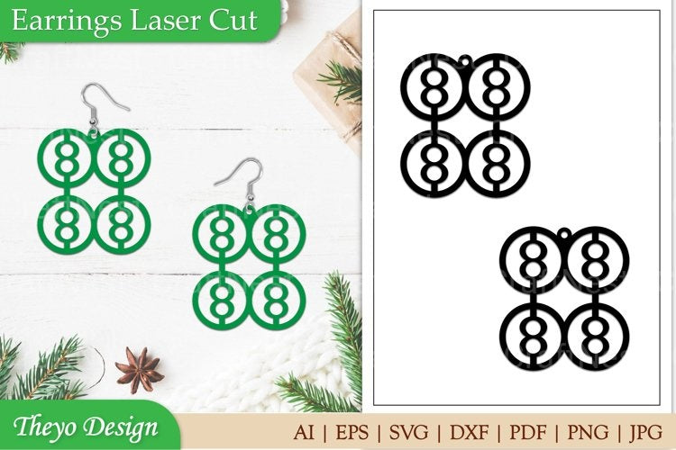 Earrings Laercut SVG Bundle