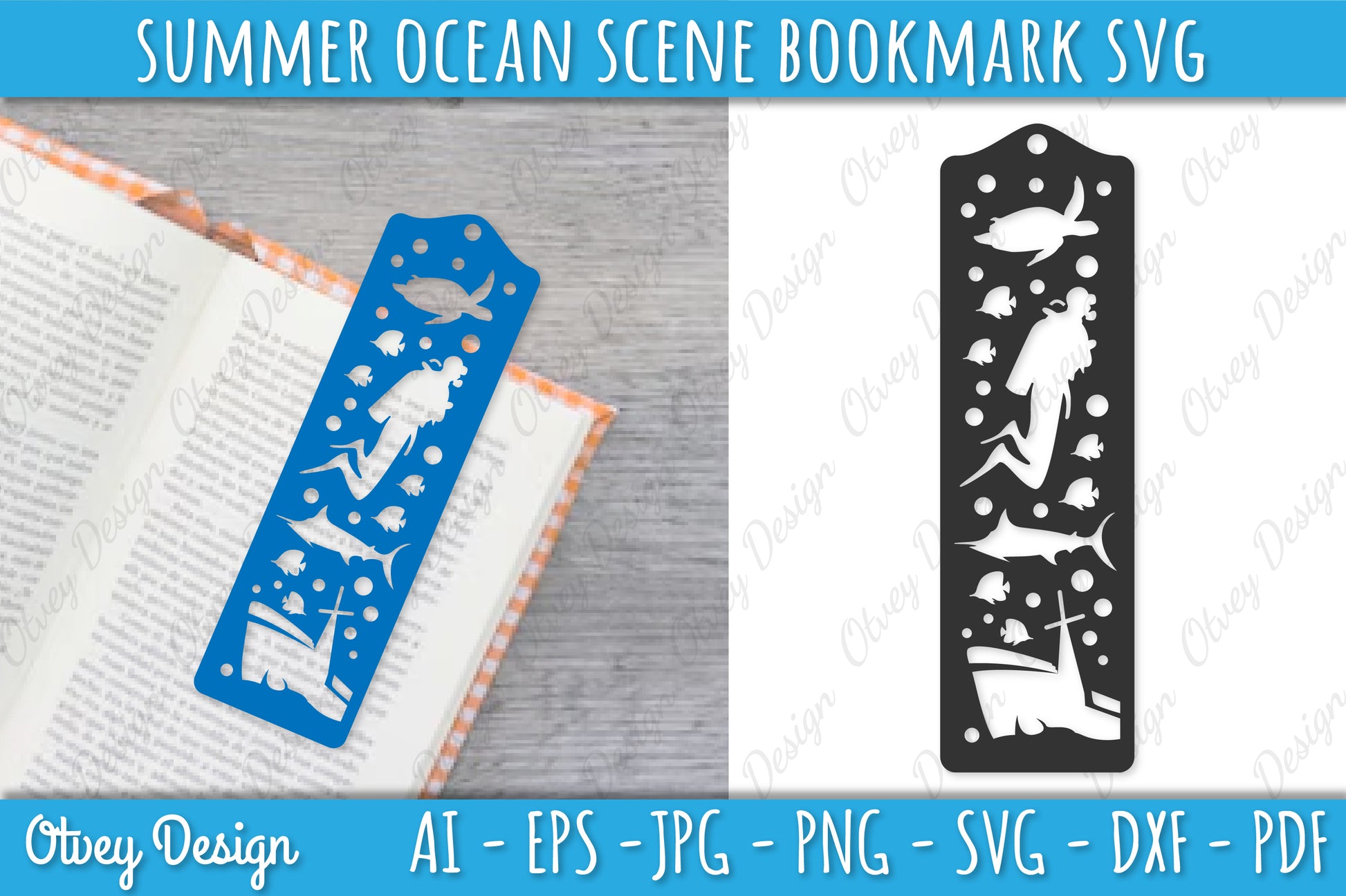 Summer Beach Bookmark SVG Bundle 4 - CraftNest - Digital Crafting and Art