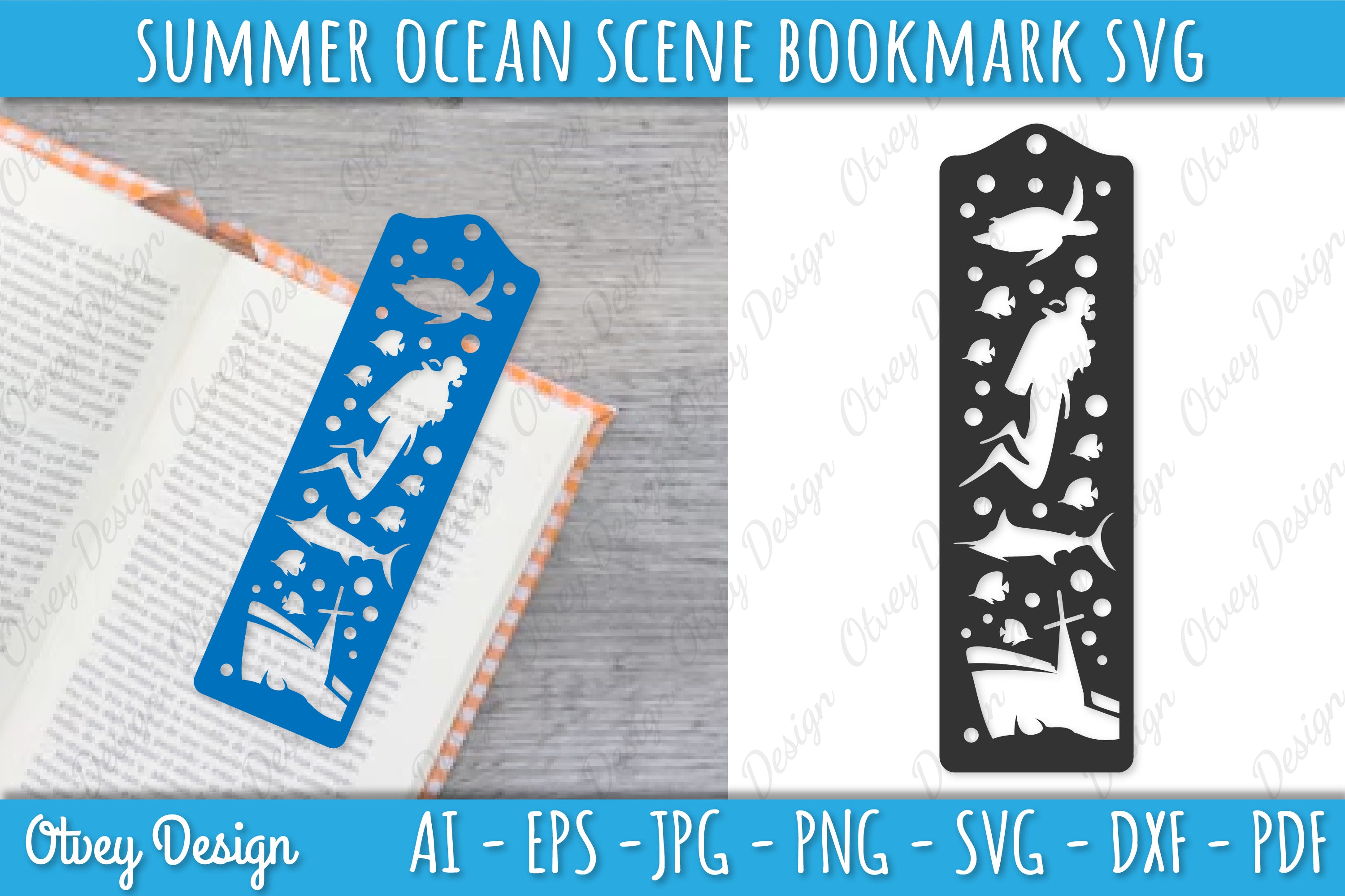 Summer Beach Bookmark SVG Bundle 4 - CraftNest - Digital Crafting and Art
