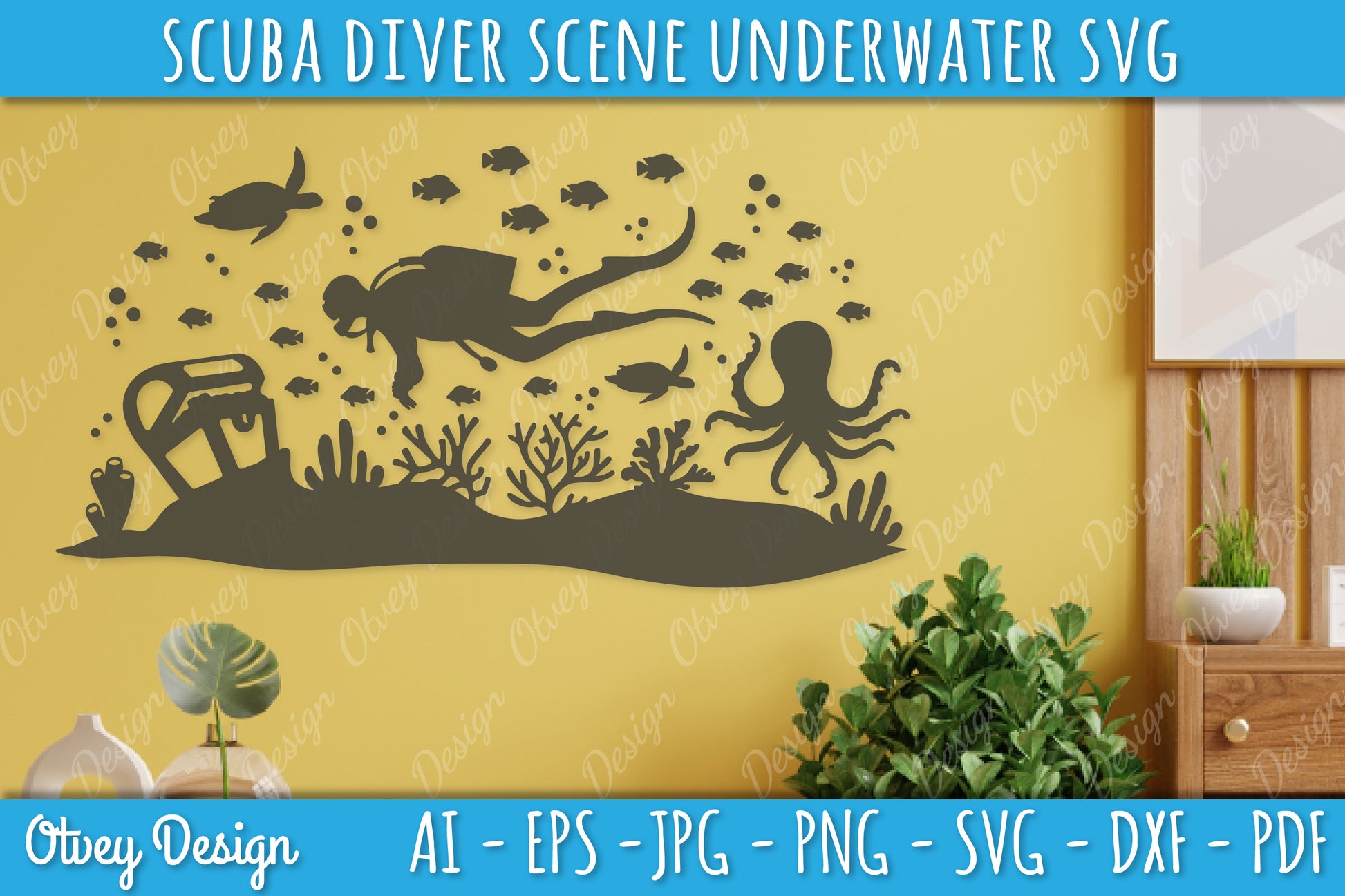 Scuba Diver Underwater World SVG Bundle 5 - CraftNest - Digital Crafting and Art