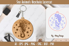 Keychain Sea Animals Laser Cut SVG Bundle 19 - CraftNest - Digital Crafting and Art