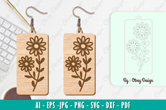 Flower Earring SVG Bundle 31 - CraftNest - Digital Crafting and Art