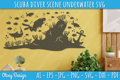 Scuba Diver Underwater World SVG Bundle 6 - CraftNest - Digital Crafting and Art