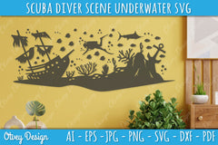 Scuba Diver Underwater World SVG Bundle 1 - CraftNest - Digital Crafting and Art