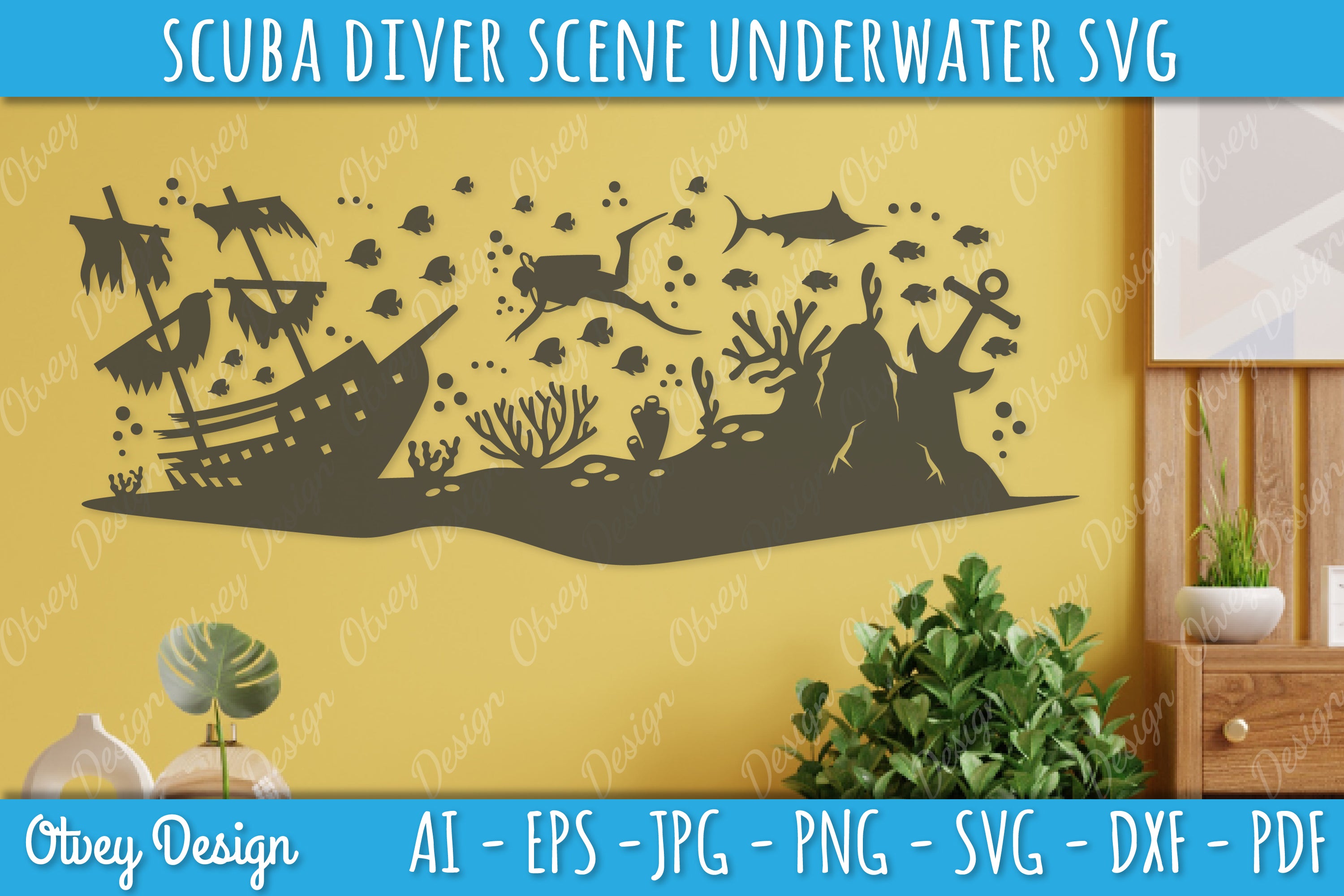 Scuba Diver Underwater World SVG Bundle 1 - CraftNest - Digital Crafting and Art