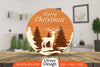 Christmas Deer Round Door Lasercut SVG Bundle