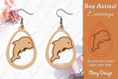 Earring Sea Animal Laser Cut SVG Bundle 5 - CraftNest - Digital Crafting and Art