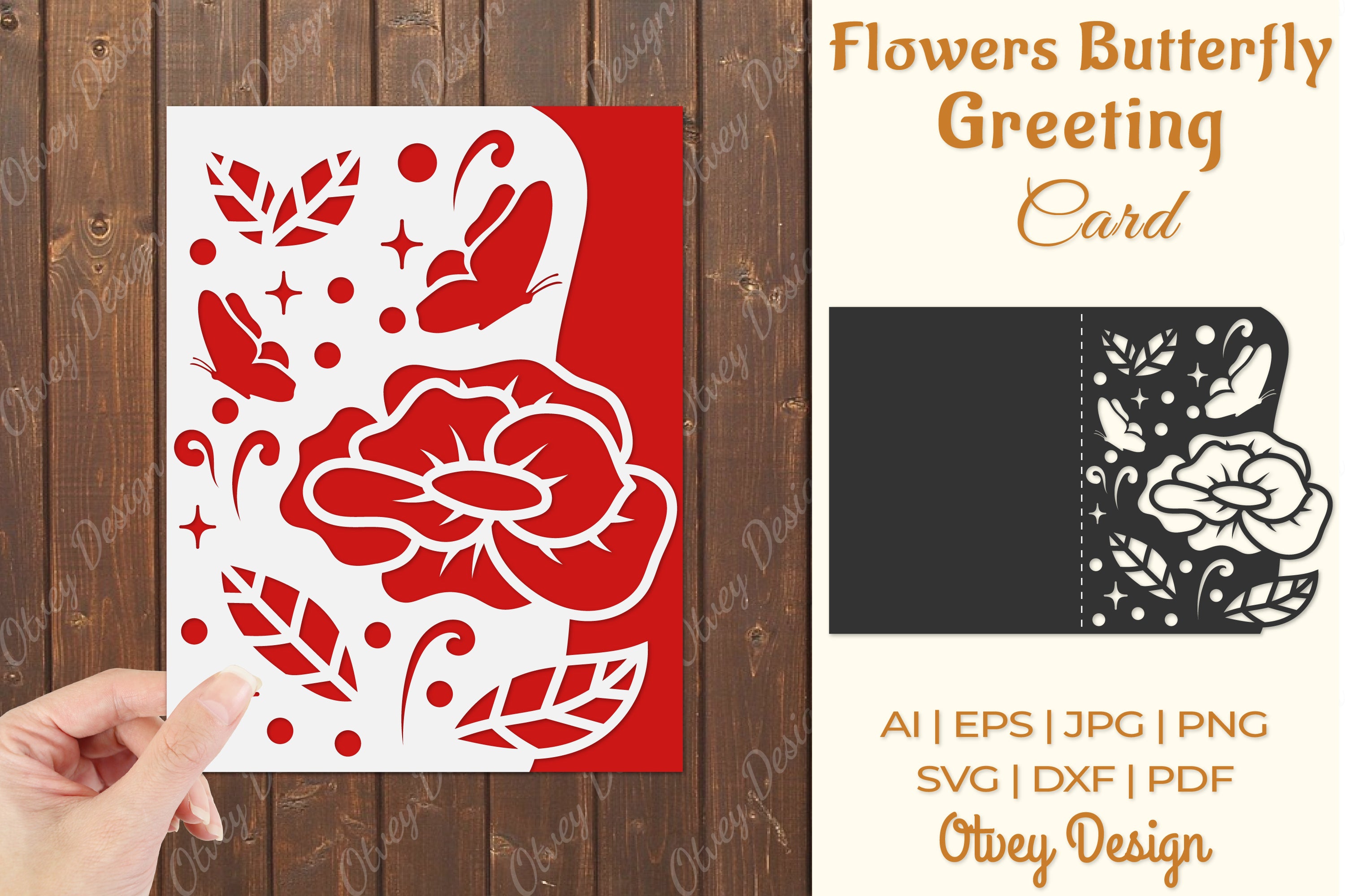 Butterfly and Flowers Card Cover Paper Cut SVG Bundle 5 - CraftNest - Digital Crafting and Art