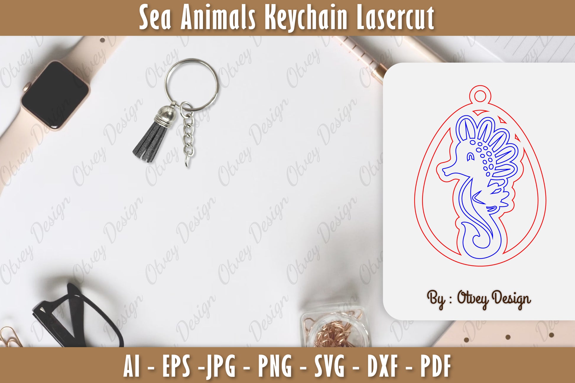 Keychain Sea Animals Laser Cut SVG Bundle 43 - CraftNest - Digital Crafting and Art