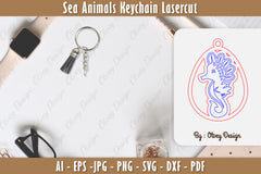 Keychain Sea Animals Laser Cut SVG Bundle 43 - CraftNest - Digital Crafting and Art