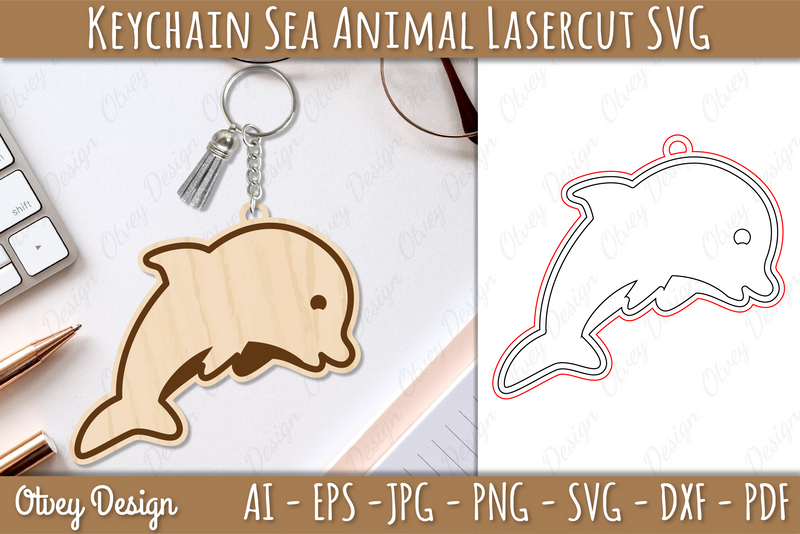 Sea Animal Keychain SVG Bundle - CraftNest - Digital Crafting and Art