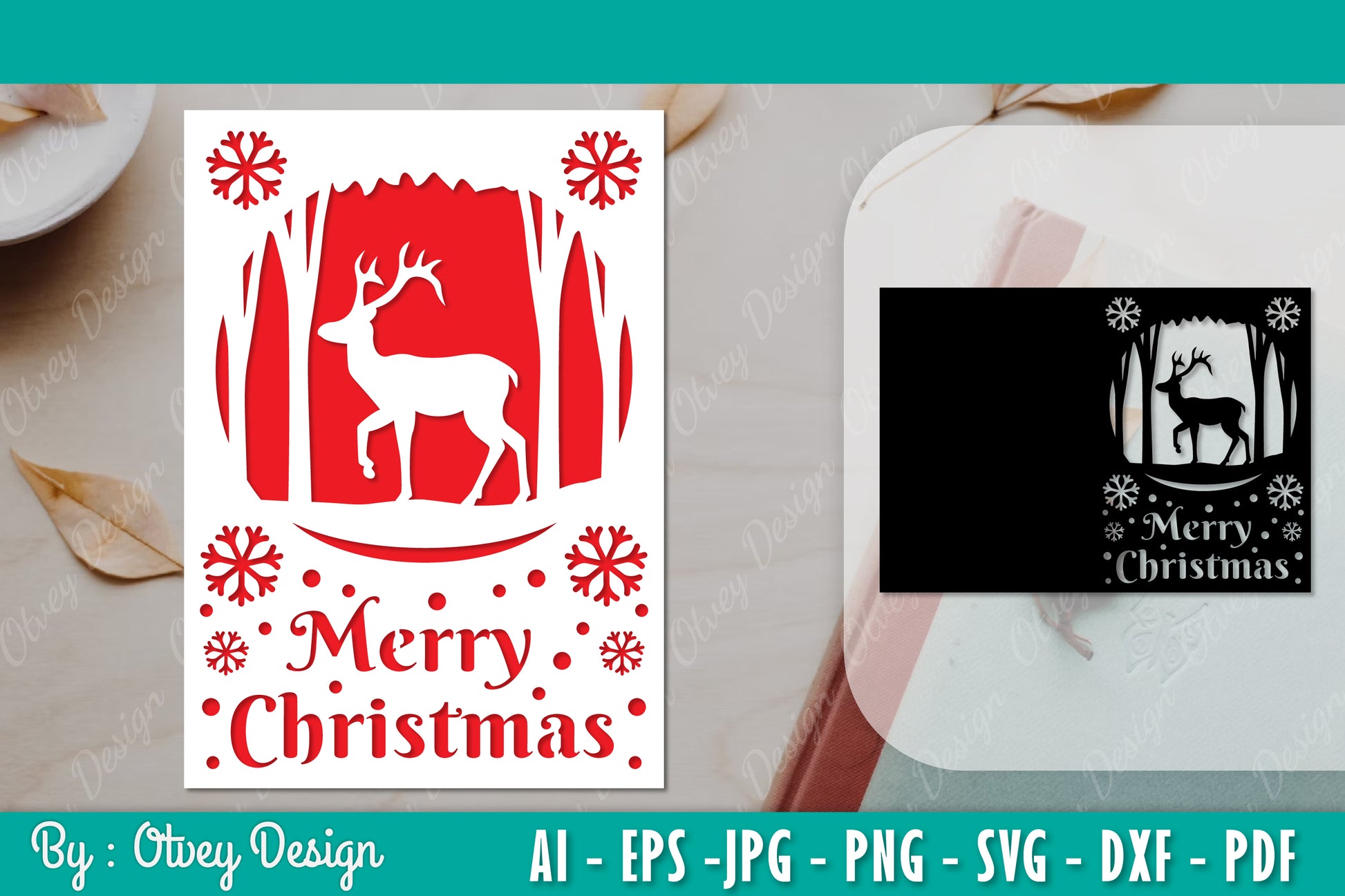 Christmas Greeting Card SVG Bundle 6 - CraftNest - Digital Crafting and Art
