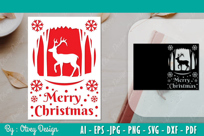 Christmas Greeting Card SVG Bundle 6 - CraftNest - Digital Crafting and Art