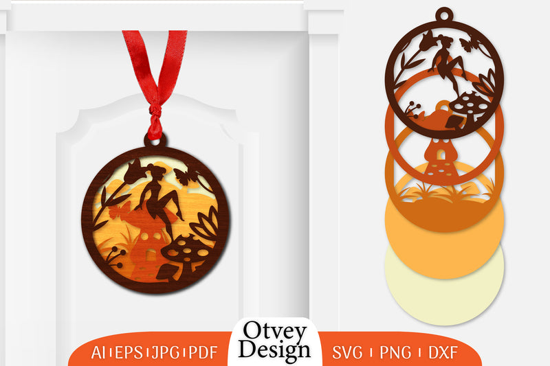 Fairy Ornament Lasercut SVG Bundle 4 - CraftNest - Digital Crafting and Art