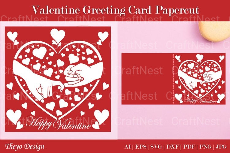 Valentine Greeting Card SVG Cut File