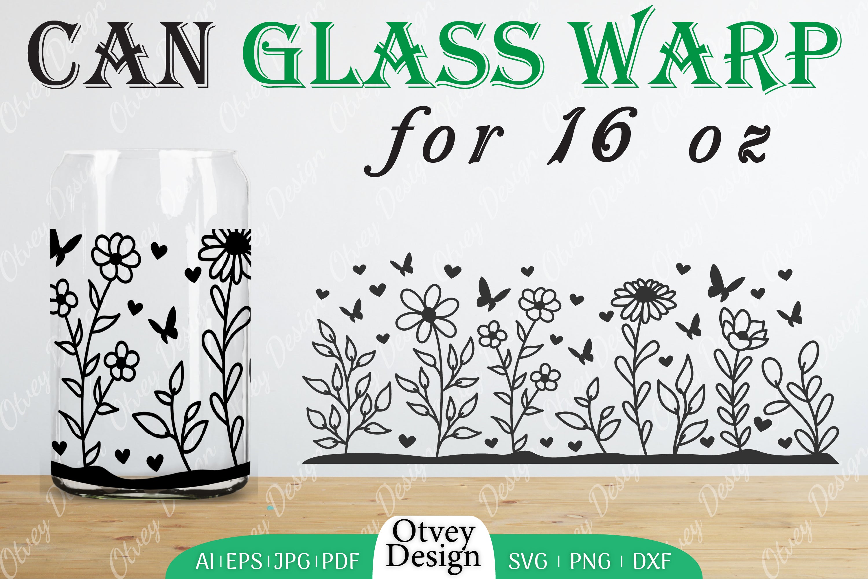 Blooming Wildflowers Can Glass 16 OZ SVG Bundle 7 - CraftNest - Digital Crafting and Art