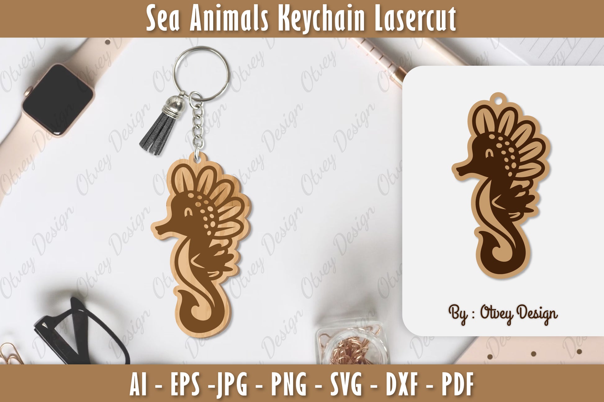 Keychain Sea Animals Laser Cut SVG Bundle 7 - CraftNest - Digital Crafting and Art