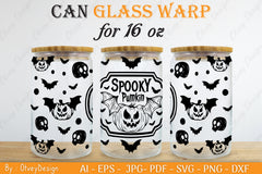 Halloween 16 oz Can Glass Wrap SVG Bundle 4 - CraftNest - Digital Crafting and Art