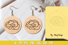 Flower Earring Laser Cut SVG Bundle 25 - CraftNest - Digital Crafting and Art