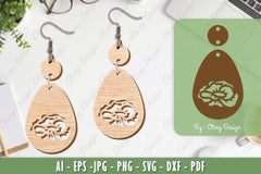 Flower Earrings Laser Cut SVG Bundle 25 - CraftNest - Digital Crafting and Art