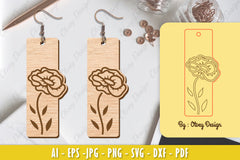 Flower Earring Laser Cut SVG Bundle 145 - CraftNest - Digital Crafting and Art