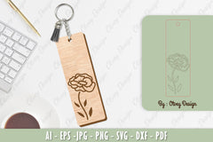 Flower Keychain Laser Cut SVG Bundle 45 - CraftNest - Digital Crafting and Art