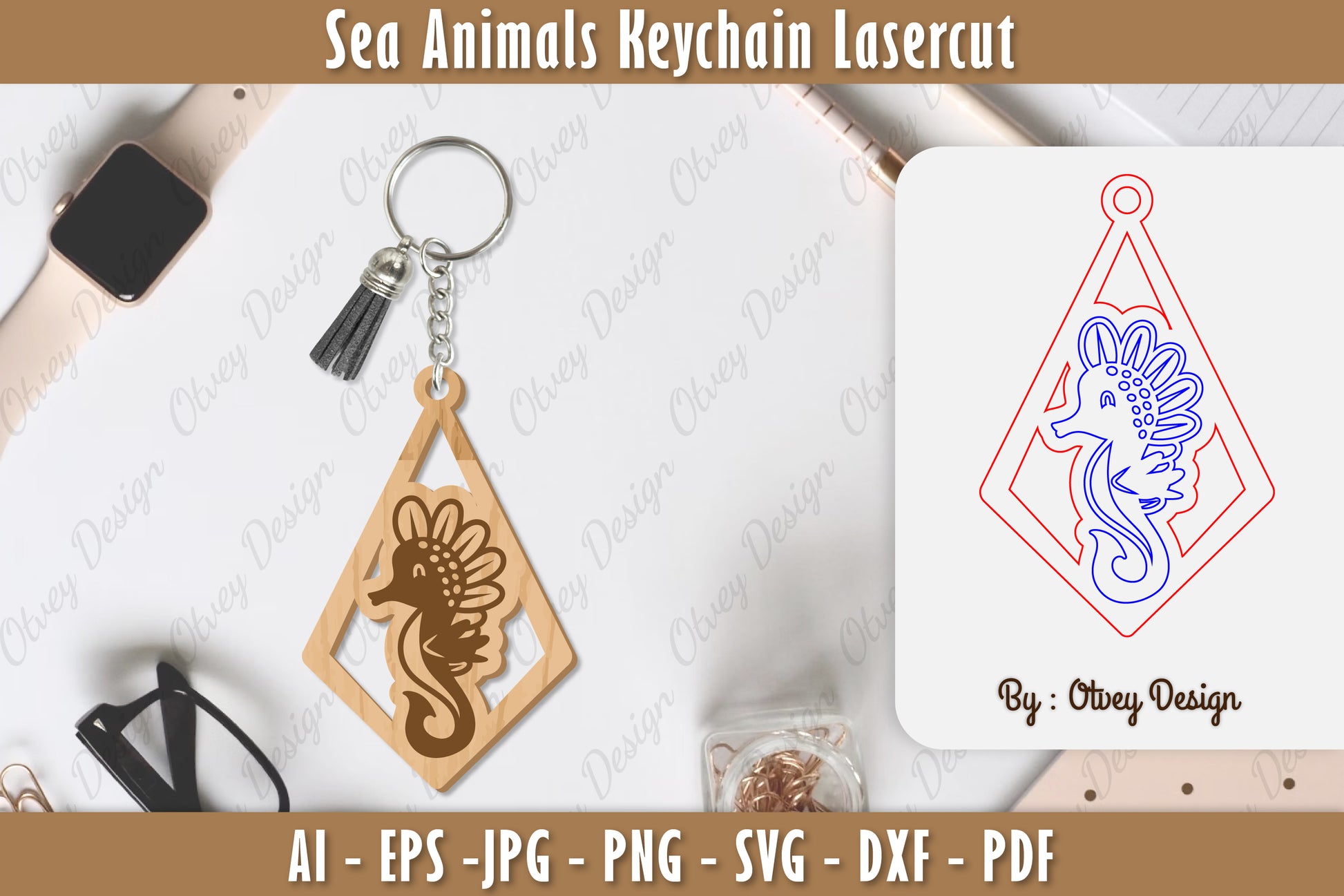 Keychain Sea Animals Laser Cut SVG Bundle 31 - CraftNest - Digital Crafting and Art