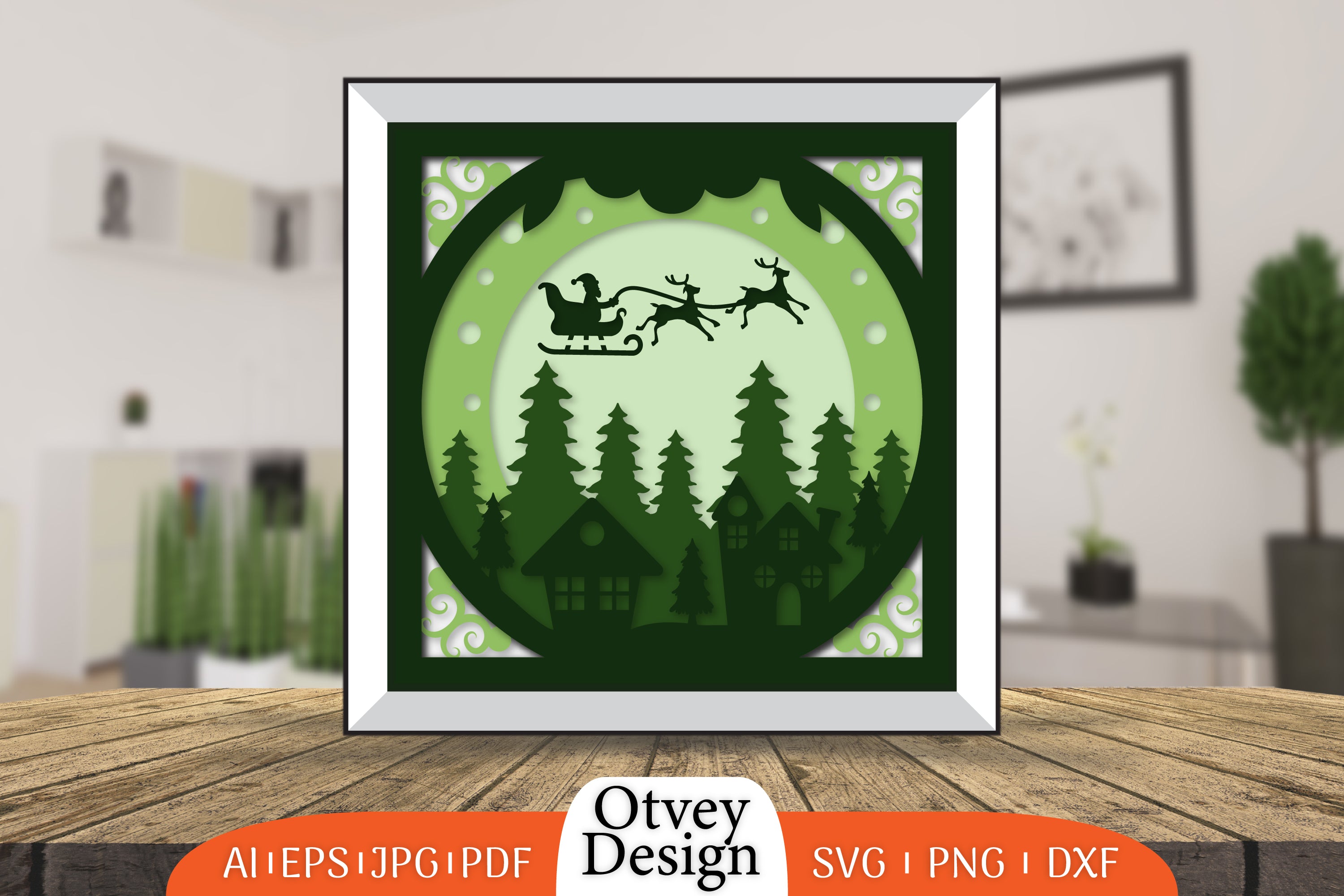 Christmas Scene Layered Papercut SVG Bundle 4 - CraftNest - Digital Crafting and Art