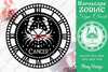 Horoscope Zodiac Sign Laser Cut Clock Template SVG Bundle