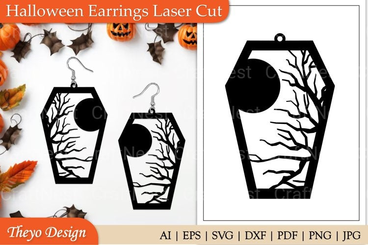 Halloween Earrings SVG Bundle