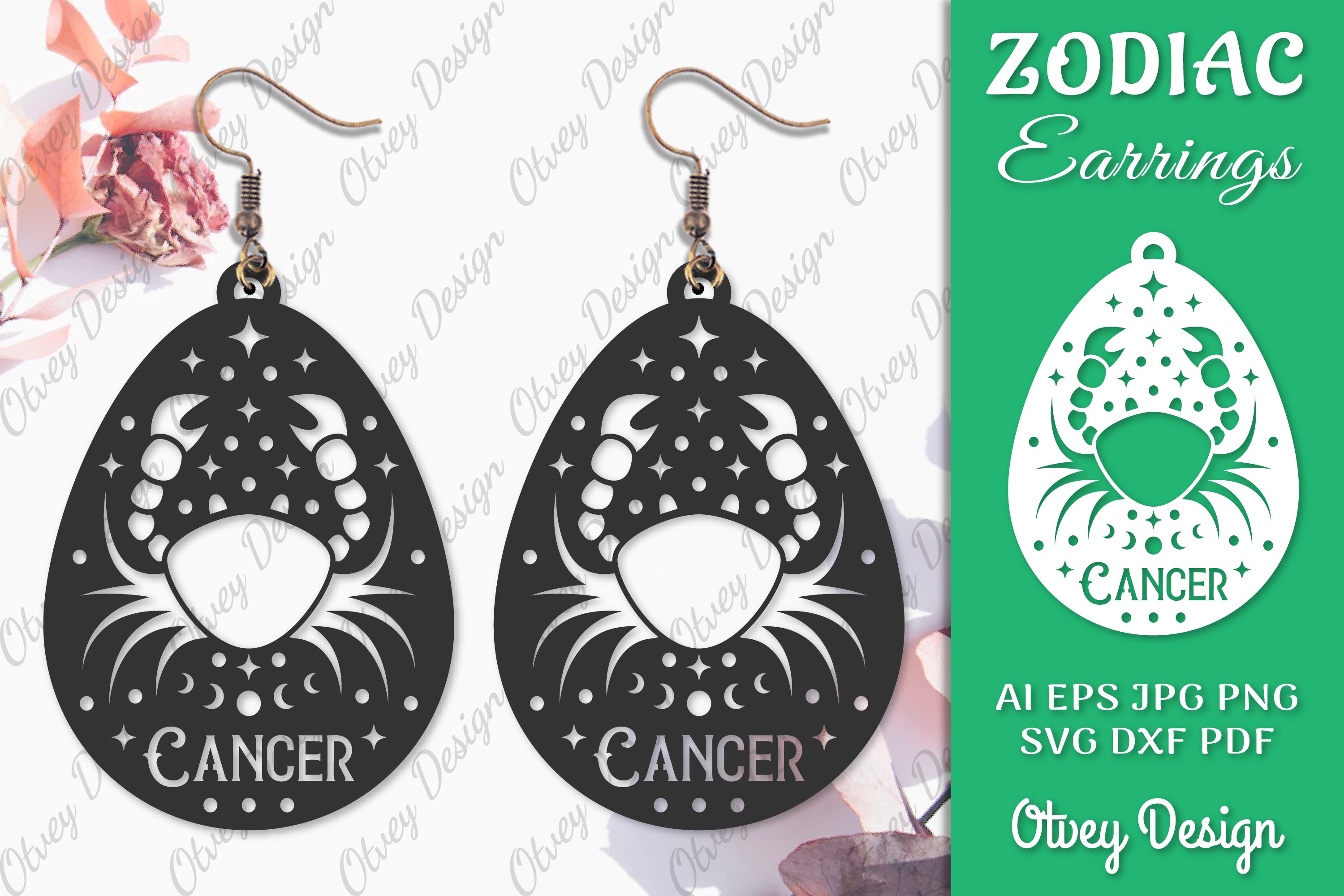 Zodiac Earring SVG Bundle 7 - CraftNest - Digital Crafting and Art