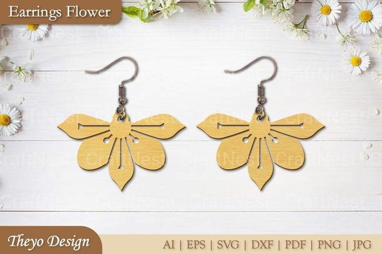 Flower Earrings SVG Bundle