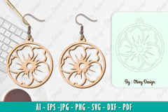 Flower Earring SVG Bundle 43 - CraftNest - Digital Crafting and Art