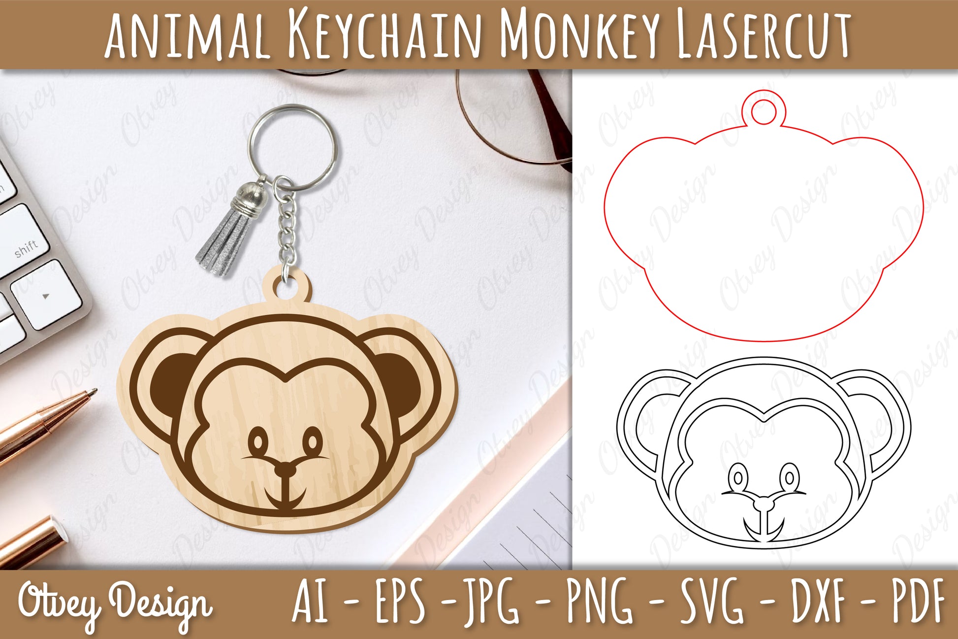 Head Animals Keychain SVG Bundle 7 - CraftNest - Digital Crafting and Art