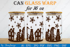 Snowman Can Glass 16 OZ SVG Bundle 3 - CraftNest - Digital Crafting and Art