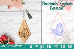 Christmas Keychain Lasercut SVG Bundle 45 - CraftNest - Digital Crafting and Art