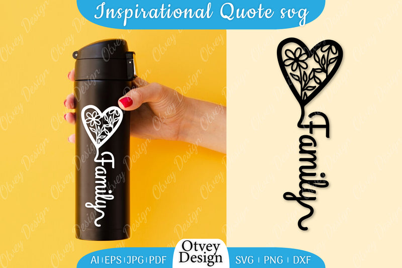 Inspirational Quote & Floral Hearts SVG Bundle 5 - CraftNest - Digital Crafting and Art