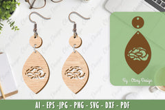 Flower Earrings Laser Cut SVG Bundle 85 - CraftNest - Digital Crafting and Art