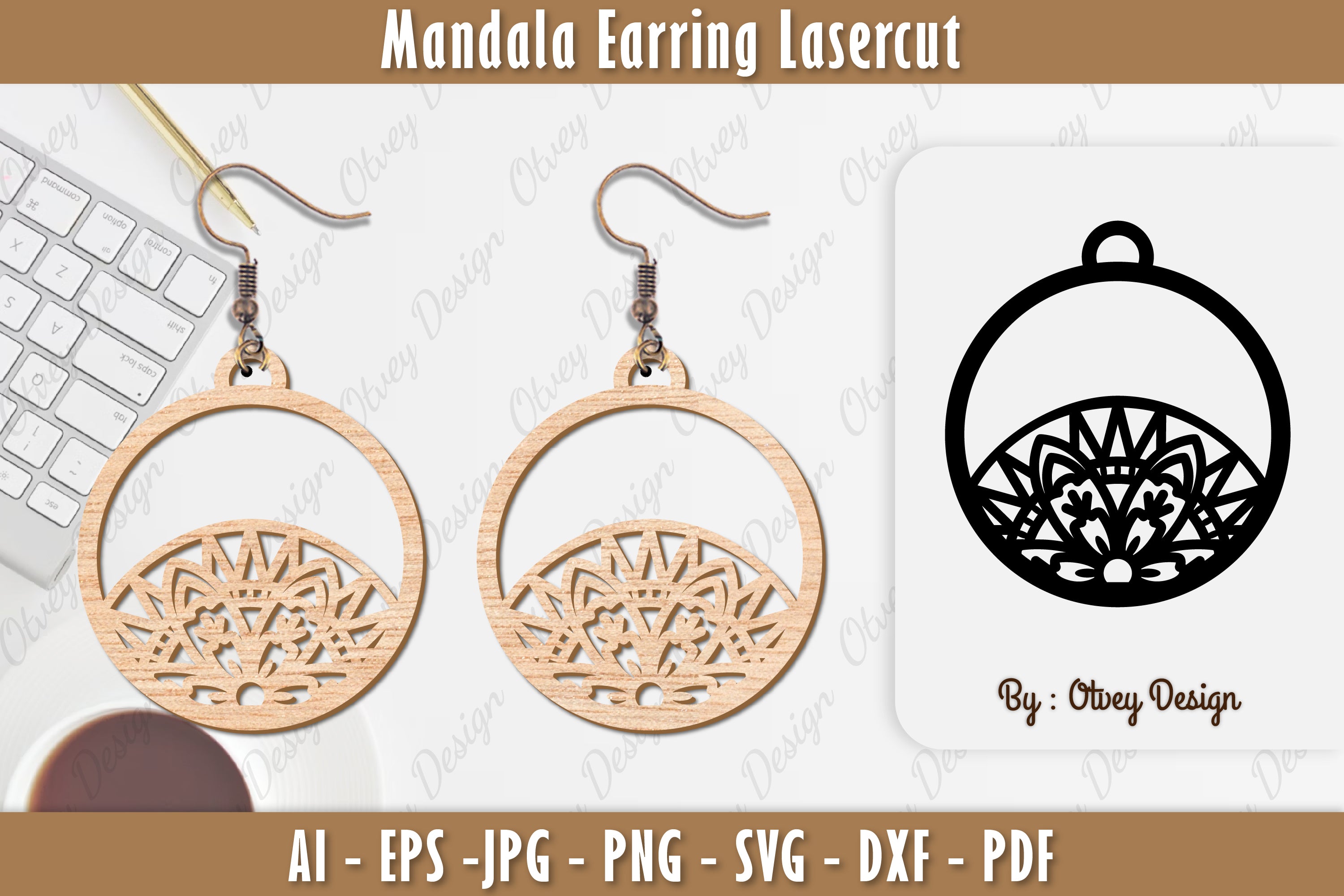 Earring Mandala SVG Bundle 15 - CraftNest - Digital Crafting and Art