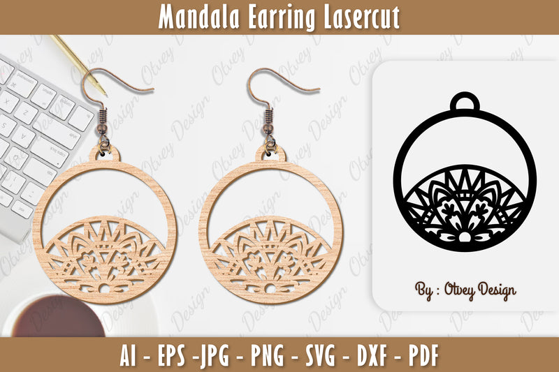 Earring Mandala SVG Bundle 15 - CraftNest - Digital Crafting and Art