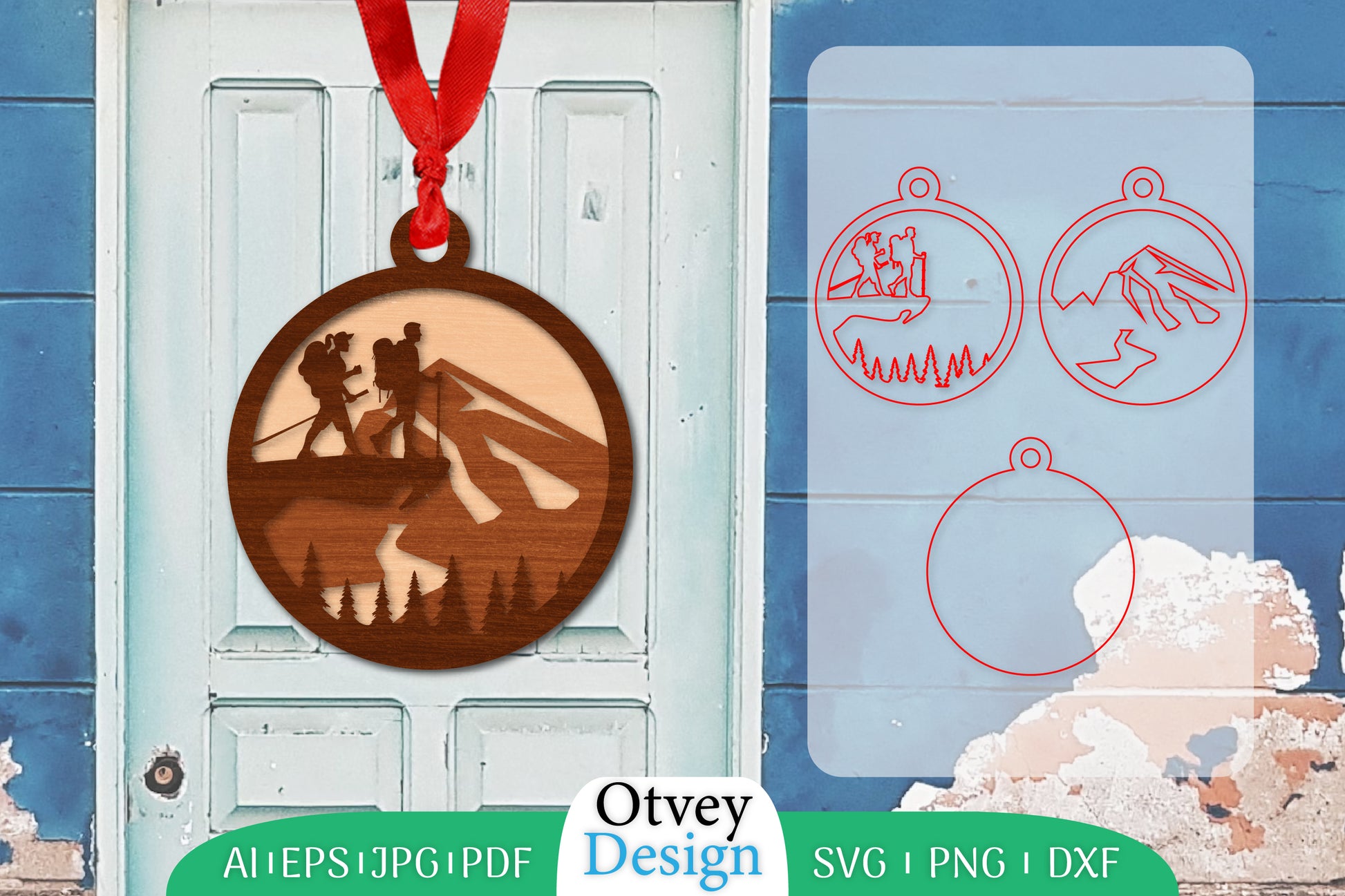 Hiking Couple Welcome Round Sign SVG Bundle 4 - CraftNest - Digital Crafting and Art