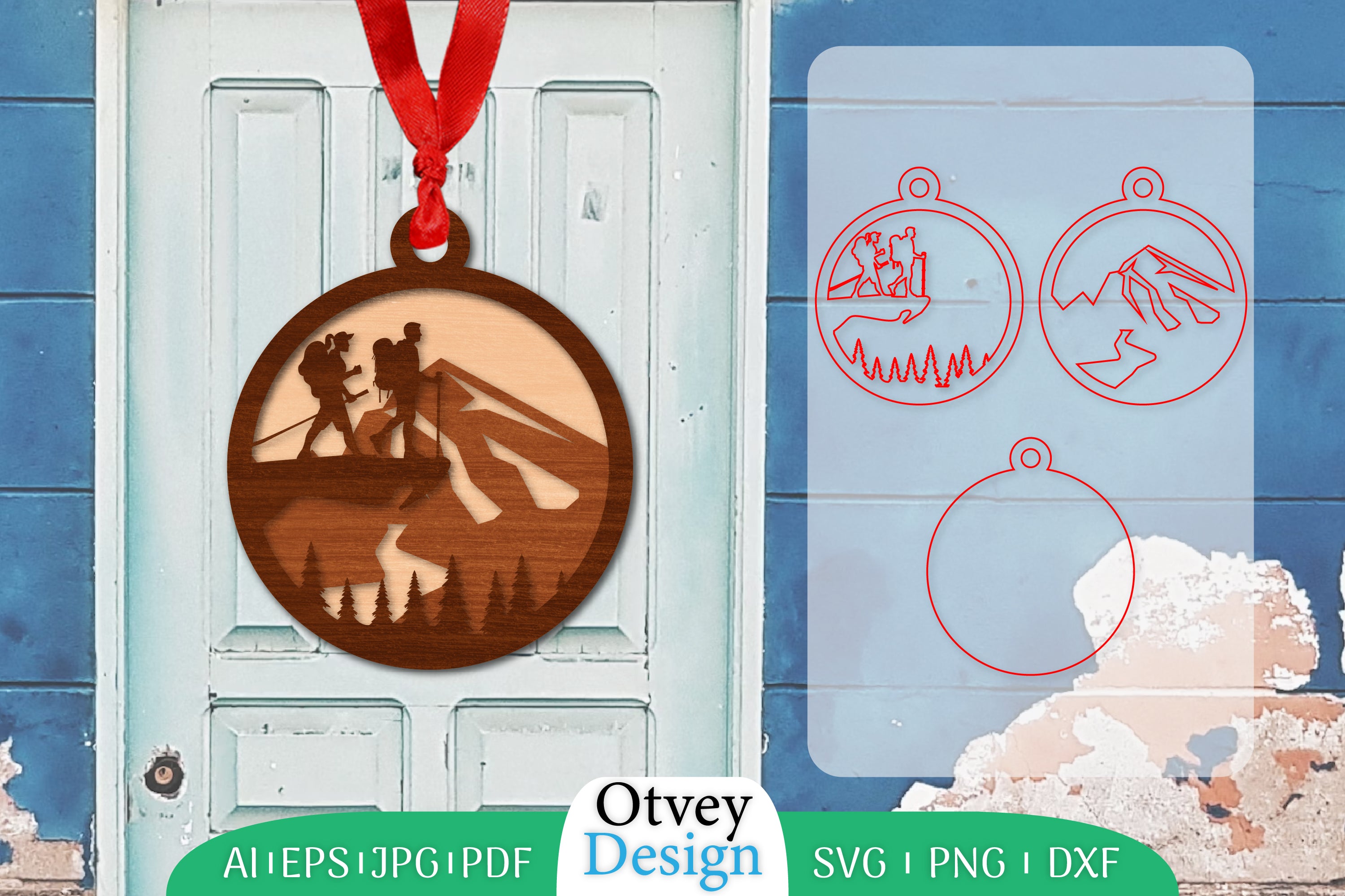 Hiking Couple Welcome Round Sign SVG Bundle 4 - CraftNest - Digital Crafting and Art