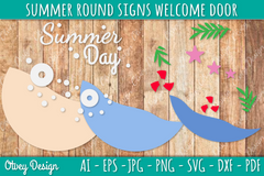 Summer Welcome Door Hangers SVG Bundle 2 - CraftNest - Digital Crafting and Art
