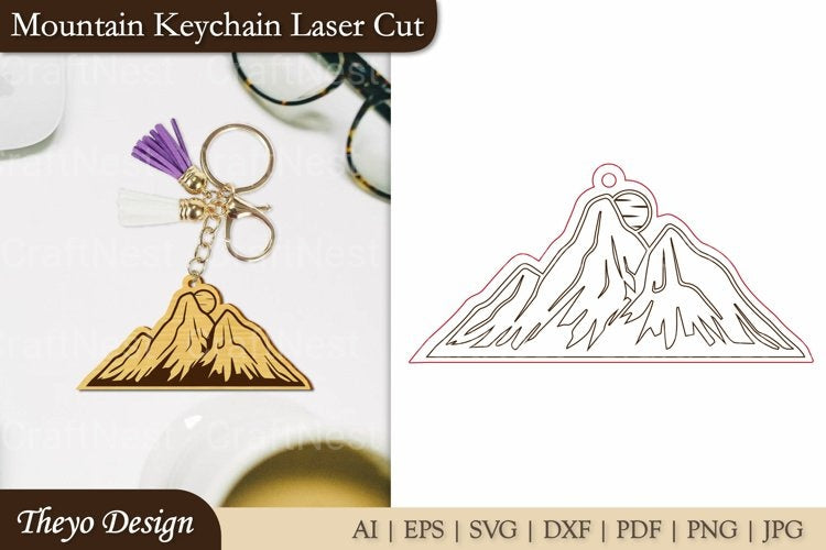 Mountain Key Chain SVG