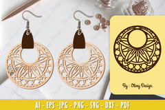 Earrings Mandala SVG Bundle 5 - CraftNest - Digital Crafting and Art